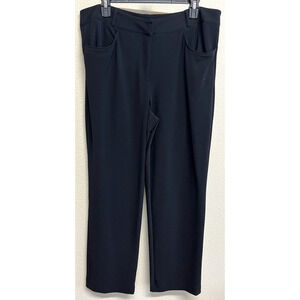 Boston Proper Beyond Travel Pant Size L Straight Leg Black Trousers Style 28367